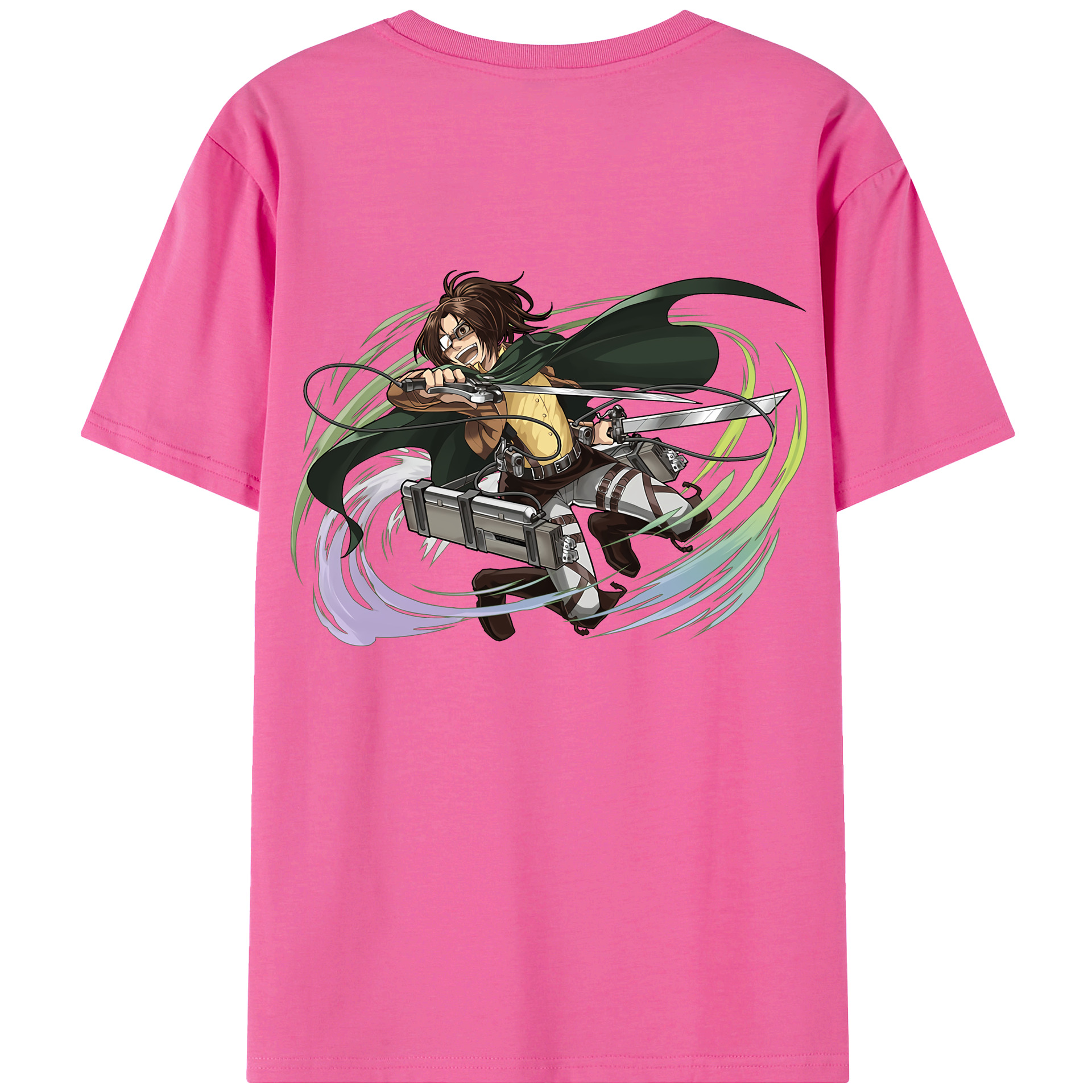 （画像用） 進撃の巨人 ハンジ·ゾエ Attack on Titan Hanji Zoe レディース半袖Tシャツ(バックプリント)